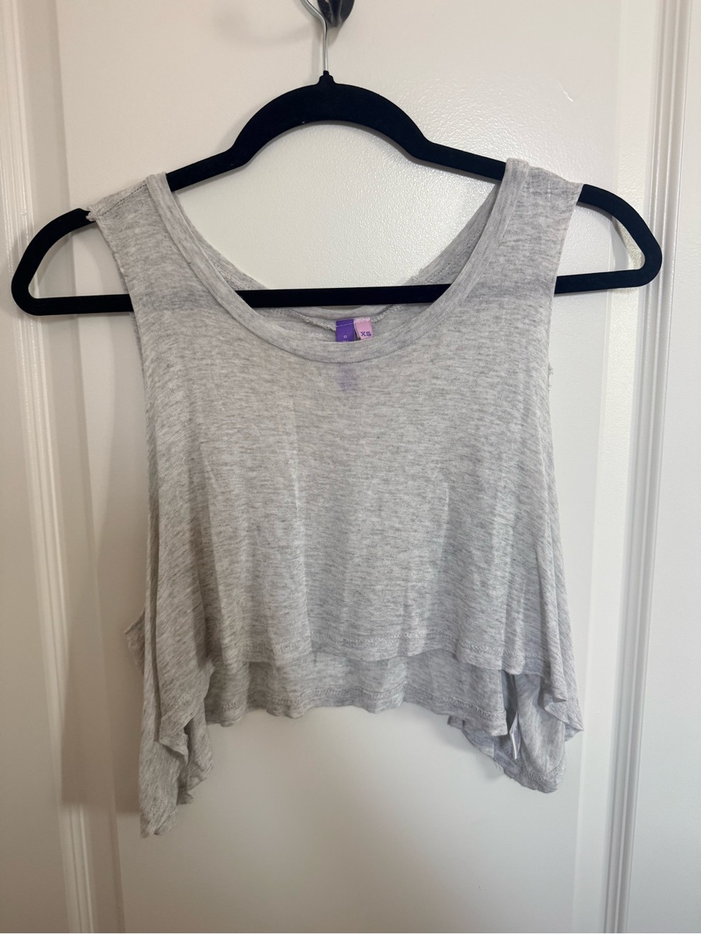 Light Gray Women's Cropped Tank Top